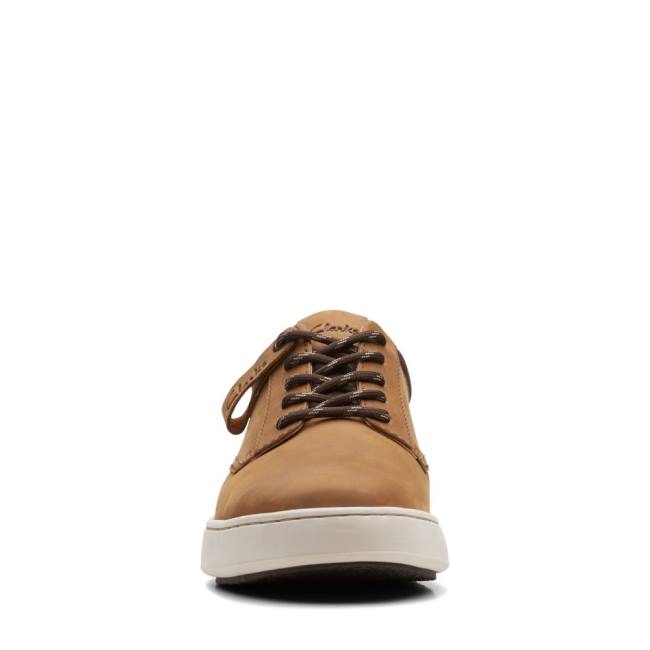 Zapatillas Clarks Court Lite Derby Hombre Marrones Claro | CLK248KAP