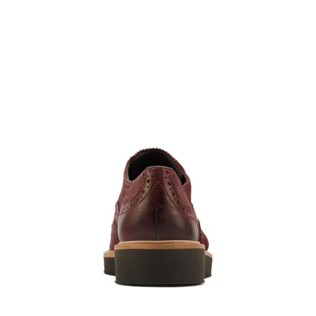 Zapatos Brogue Clarks Baille Brogue Mujer Burdeos | CLK095BDO