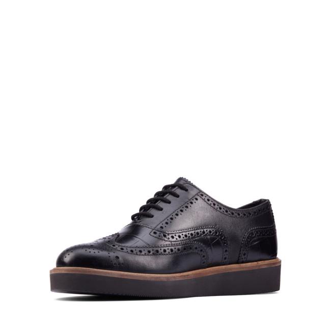 Zapatos Brogue Clarks Baille Brogue Mujer Negras | CLK274KAU