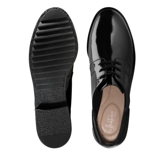 Zapatos Brogue Clarks Griffin Lane Mujer Negras | CLK069HMX