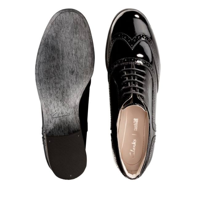 Zapatos Brogue Clarks Hamble Oak Mujer Negras | CLK729SLN