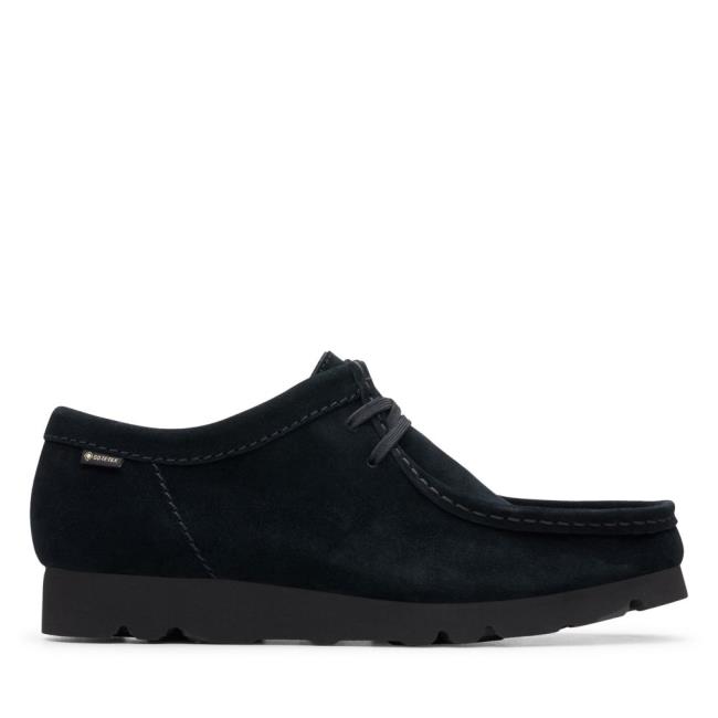 Zapatos Negros Clarks Wallabee GORE-TEX Hombre Negras | CLK128GRQ